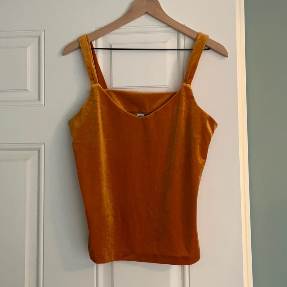 Old Navy orange velvet cami
